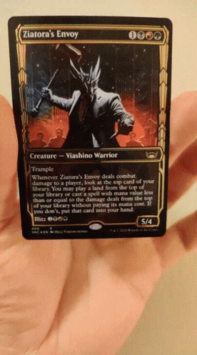 Person Holding Card Saying Ziatora's Envoy GIF