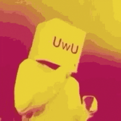 Person Holding Card With Uwu GIF