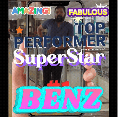 Person Holding Cell Phone Saying Amazing Fabulous Top Performer Super Star Benz GIF