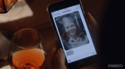 Person Holding Cell Phone With Woman Image GIF