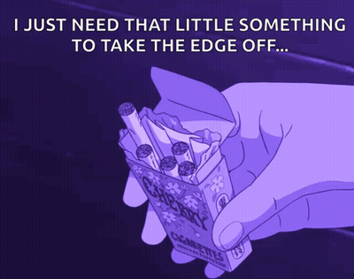Person Holding Cherry Cigarettes Saying I Just Need That Little Something GIF