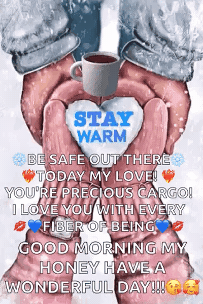 Person Holding Coffee And Heart GIF
