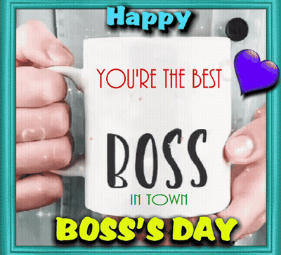 Person Holding Coffee Mug Saying Boss in Town
