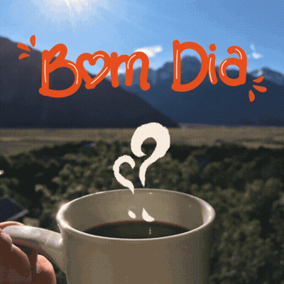 Person Holding Coffee With Bom Dia GIF