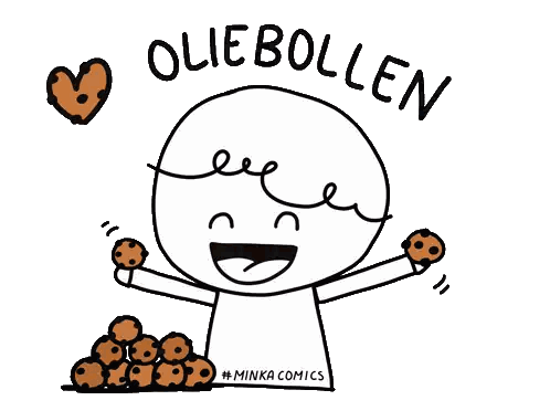 Person Holding Cookies Oliebollen Sticker