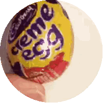 Person Holding Creme Egg Sticker