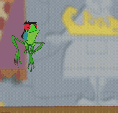 Person Holding Cup Next To Frog GIF