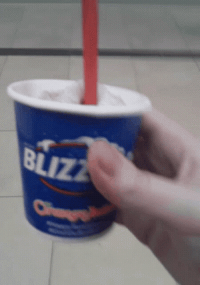Person Holding Cup Saying Blitz GIF