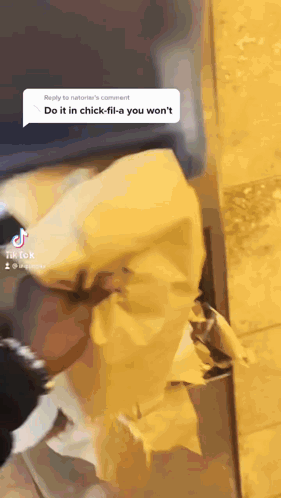 Person Holding Do It In Chick Fil A Paper GIF