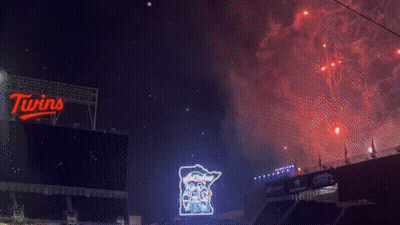 Person Holding Dodgers Foam Finger By Palm Trees GIF