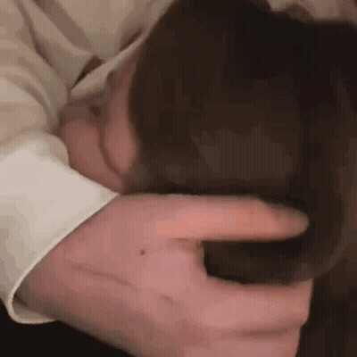 Person Holding Dog's Head GIF