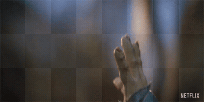 Person Holding Dog's Paw Netflix Logo GIF