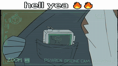 Person Holding Drone Cam in Pocket Saying Hell Yea