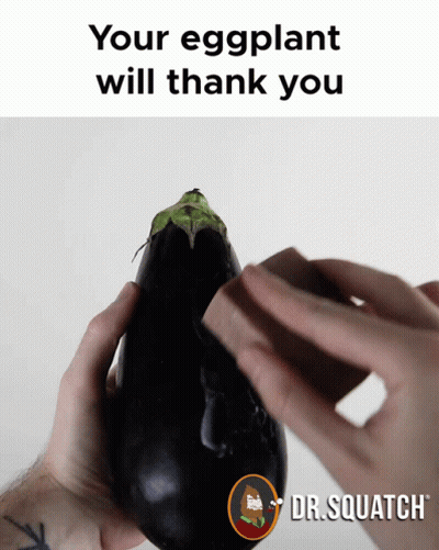 Person Holding Eggplant Saying Your Eggplant Will Thank You GIF