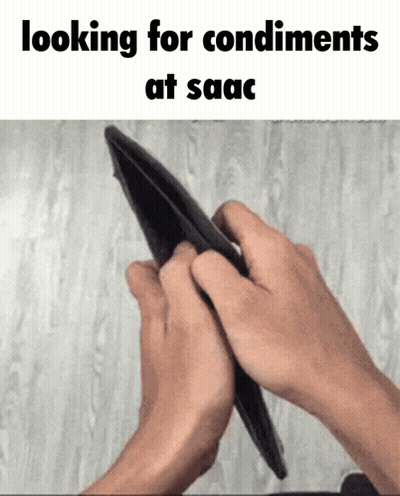 Person Holding Empty Wallet Looking For Condiments At Saab GIF