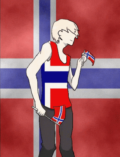 Person Holding Flag In Front Of Flag GIF