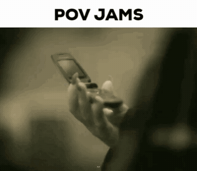 Person Holding Flip Phone Pov Jams GIF