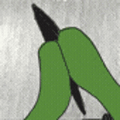 Person Holding Green Scissors Close Up GIF