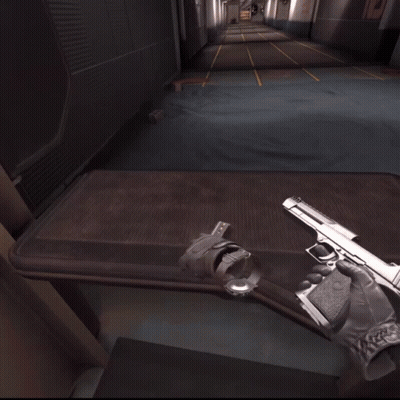 Person Holding Gun At Shooting Range GIF