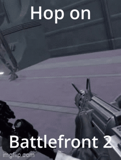 Person Holding Gun Hop On Battlefront 2 GIF