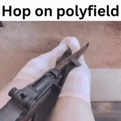 Person Holding Gun Hop On Polyfield GIF
