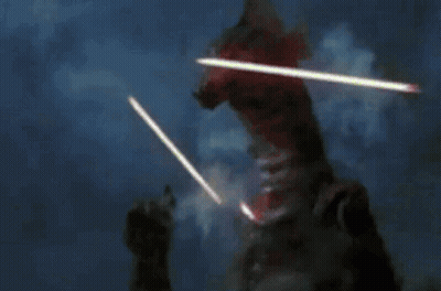 Person Holding Gun In Dark Room With Smoke GIF