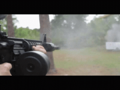Person Holding Gun in Field