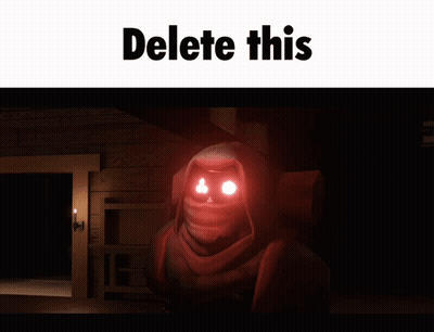 Person Holding Gun Saying Delete This GIF