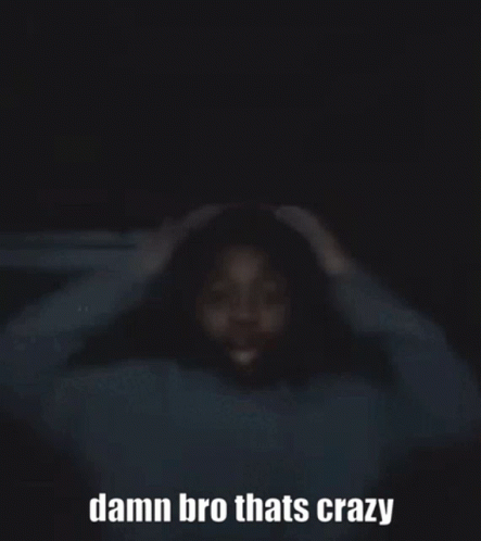 Person Holding Head In Darkness Damn Bro Thats Crazy GIF