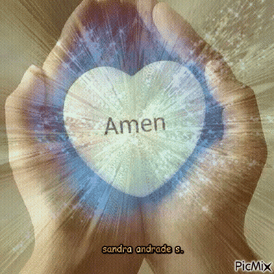 Person Holding Heart Saying Amen GIF