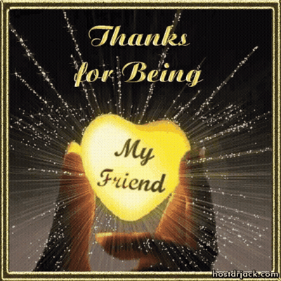 Person Holding Heart Saying Thanks For Being My Friend GIF