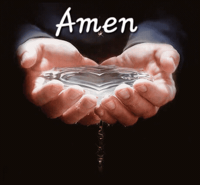 Person Holding Heart Water Drop Amen GIF