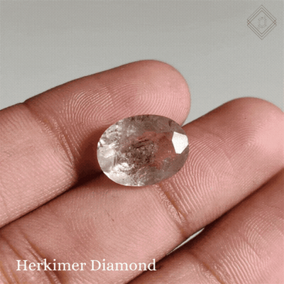 Person Holding Herkimer Diamond GIF