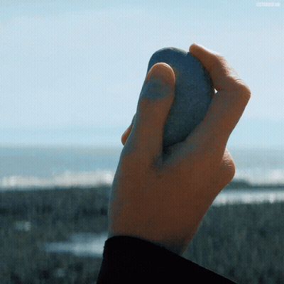 Person Holding Large Rock #Starboyam GIF