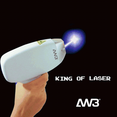 Person Holding Laser Device GIF
