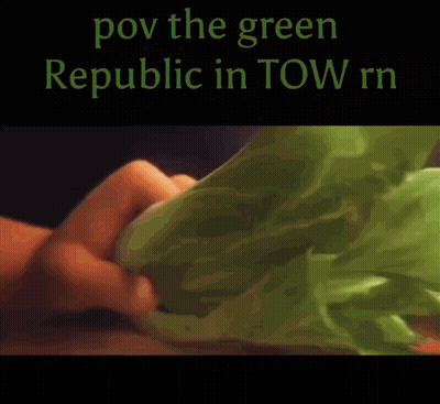 Person Holding Lettuce POV The Green Republic In Tow Rn GIF