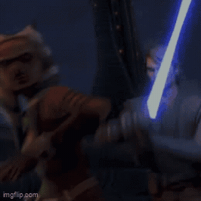 Person Holding Light Saber GIF