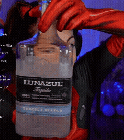 Person Holding Lunazul Tequila Blanco GIF