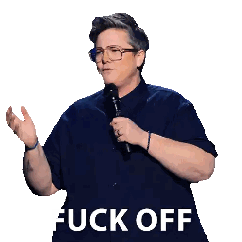 Person Holding Microphone With Fuck Off Sticker
