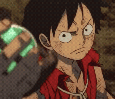 Person Holding Monkey D Luffy From One Piece GIF