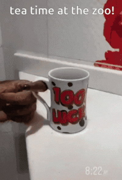 Person Holding Mug Saying Too Much GIF