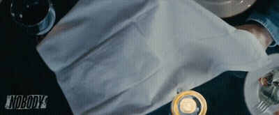 Person Holding Napkin Saying Nobody GIF