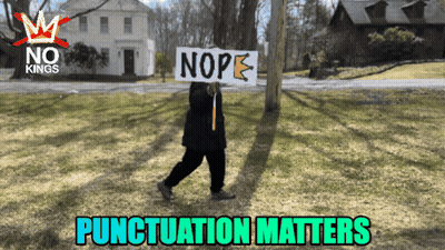 Person Holding Nope Sign GIF