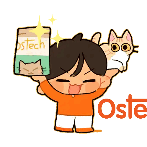 Person Holding Otech Cat Food Bag Sticker