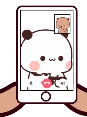 Person Holding Panda Phone Sticker