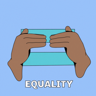 Person Holding Paper Saying Equality GIF