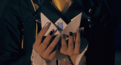 Person Holding Paper Saying Nail Art GIF