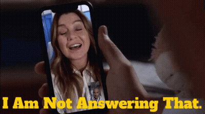 Person Holding Phone Saying I Am Not Answering That GIF