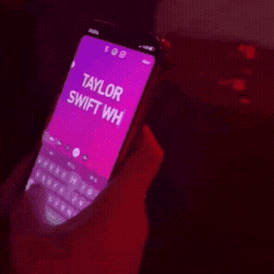 Person Holding Phone Saying Taylor Swift GIF