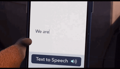 Person Holding Phone Saying We Are GIF